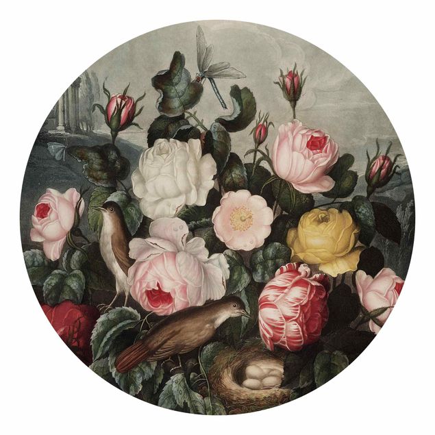 Tapety kwiaty Botanika Vintage Ilustracja róż