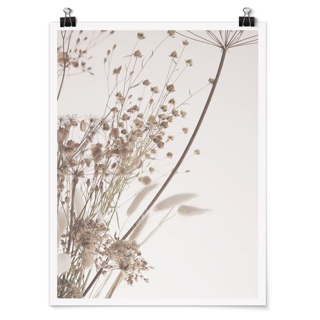 Obrazy z motywem kwiatowym Bukiet z traw ozdobnych i kwiatów