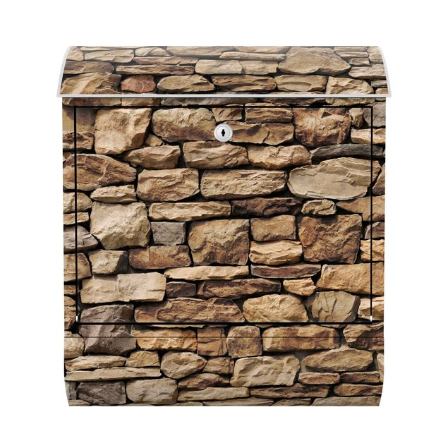 Skrzynka na listy - Amerykański mur z kamienia