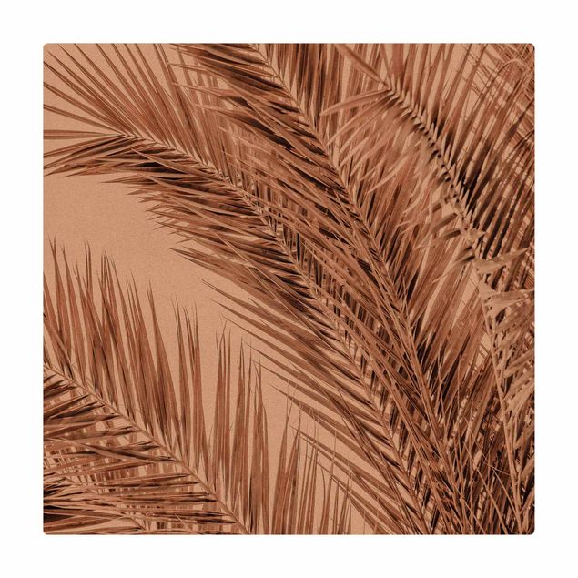 Mata korkowa - Brązowe liście palmy