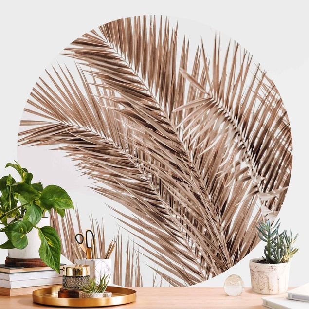 Dekoracja do kuchni Brązowe liście palmy