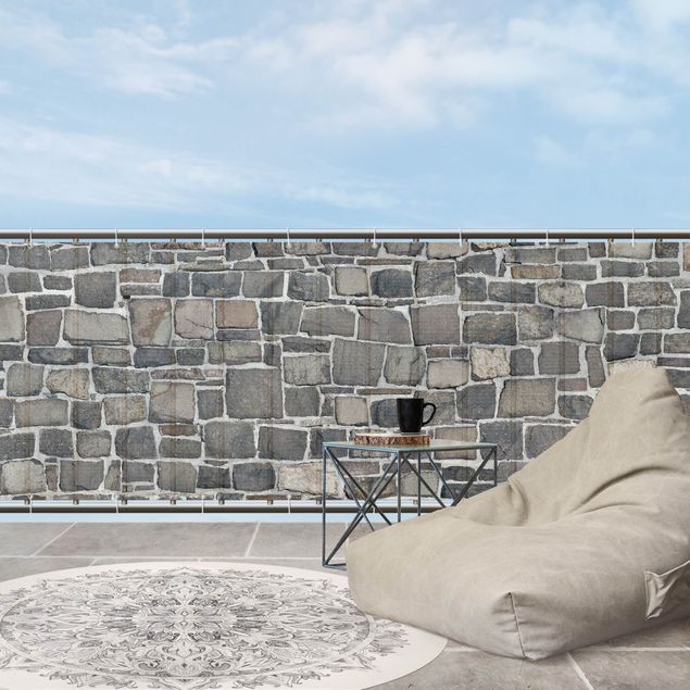 Osłona balustrady balkonowej Kamień z kamieniołomu tapeta ściana z kamienia naturalnego