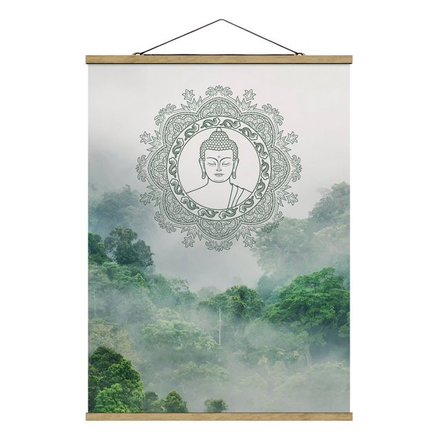 Obrazy z górami Budda Mandala we mgle