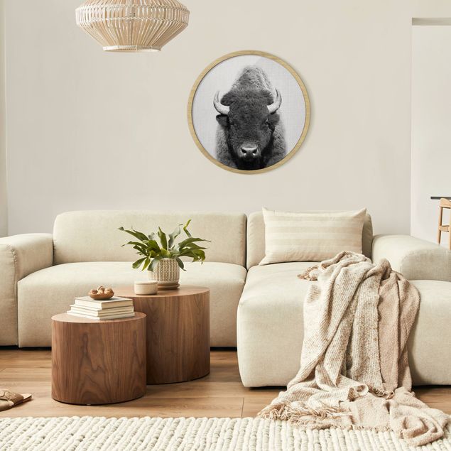 Obrazy w ramie dla dzieci Buffalo Bertram czarno-biały