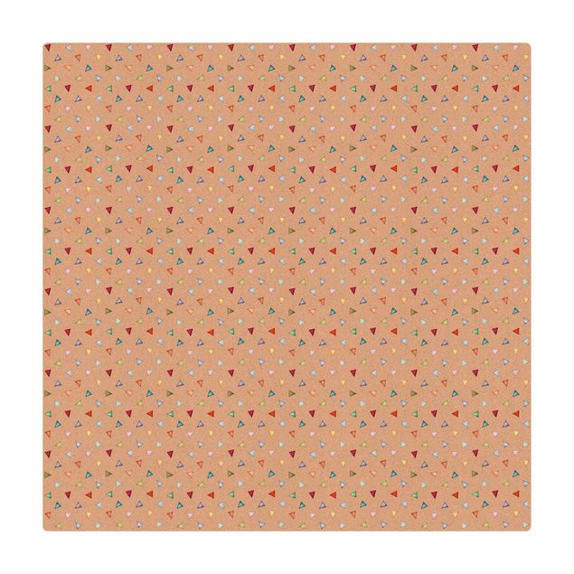 Mata korkowa - Trójkąty akwarelowe w kolorze