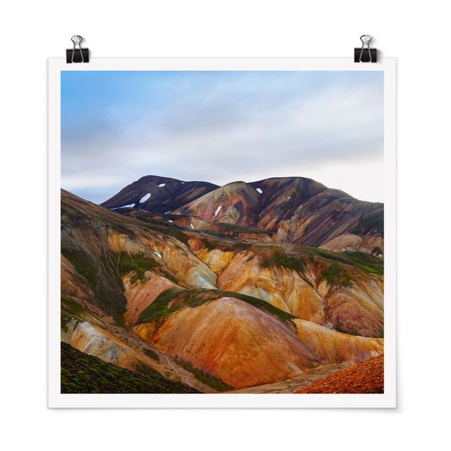 Obrazy z górami Kolorowe góry na Islandii