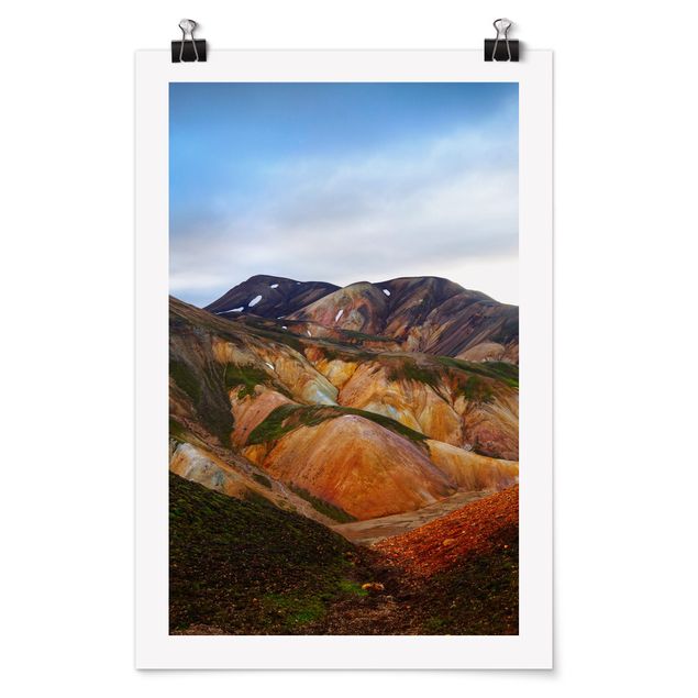 Obrazy z górami Kolorowe góry na Islandii