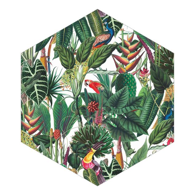 Fototapety Kolorowy wzór lasu tropikalnego