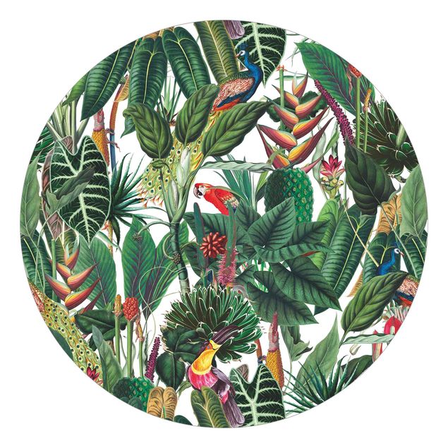 Fototapety kwiaty Kolorowy wzór lasu tropikalnego