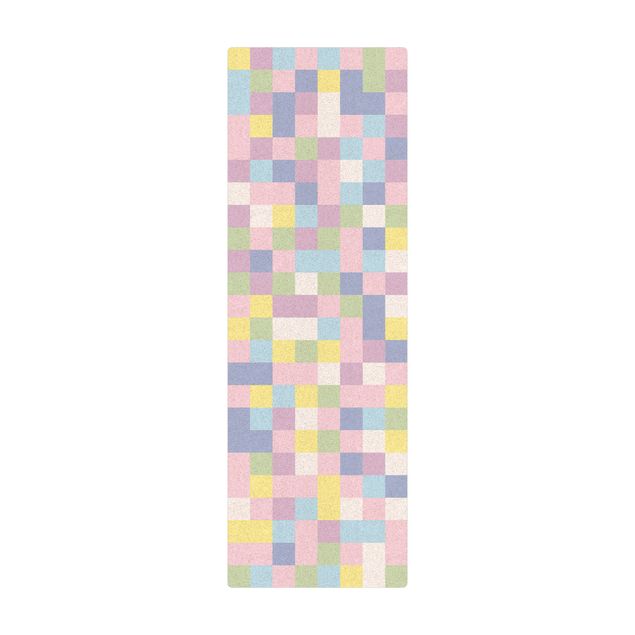 Mata korkowa - Kolorowa mozaika Cotton Candy
