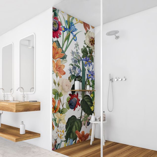 Tylna ścianka prysznicowa - Colourful Magnificent Flowers