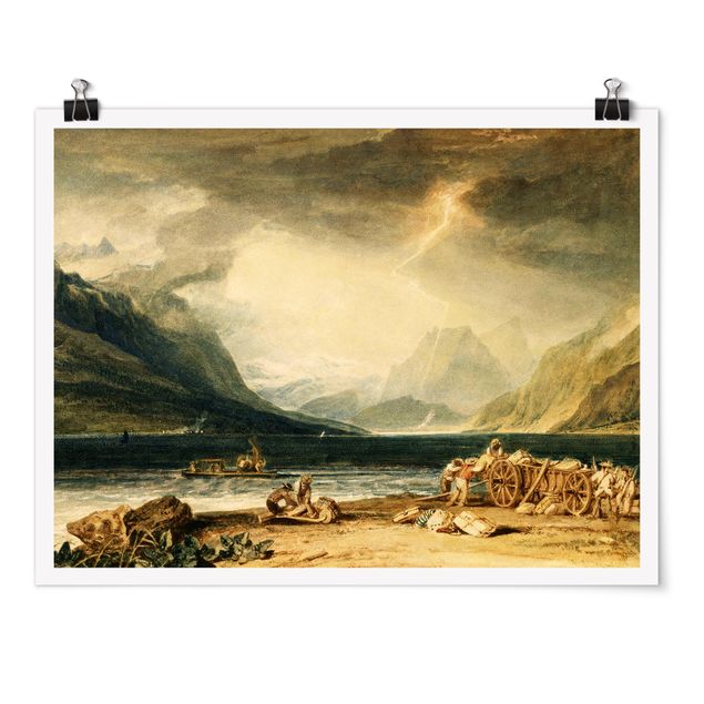 Obrazy z górami William Turner - Jezioro Thun