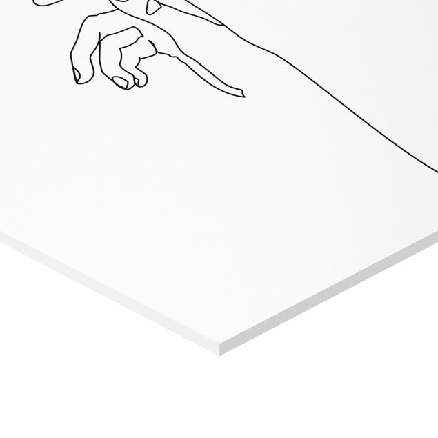 Obraz heksagonalny z Forex - Line Art pytającej ręki