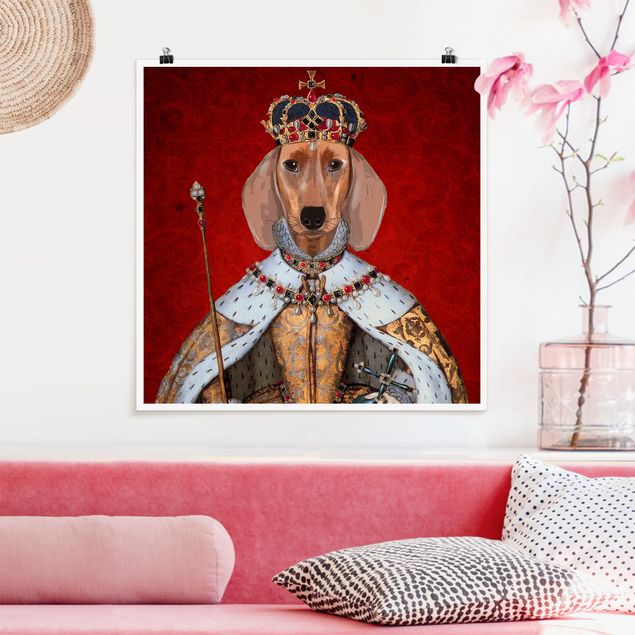 Obrazy do salonu Portret zwierzęcia - Królewna jamniczka