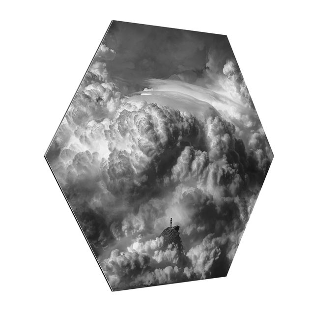 Obraz heksagonalny z Alu-Dibond - Przygotowuje się burza