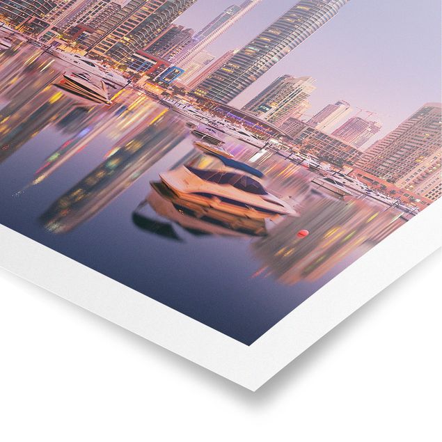 Plakaty architektura Dubai Skyline and Marina