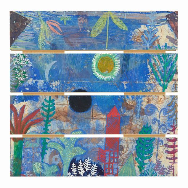 Obrazy z drewna Paul Klee - Zatopiony pejzaż