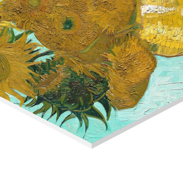 żółty obraz Vincent van Gogh - Wazon ze słonecznikami
