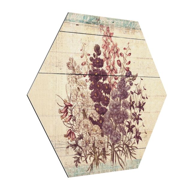 Retro obrazy Bukiet botaniczny w stylu vintage