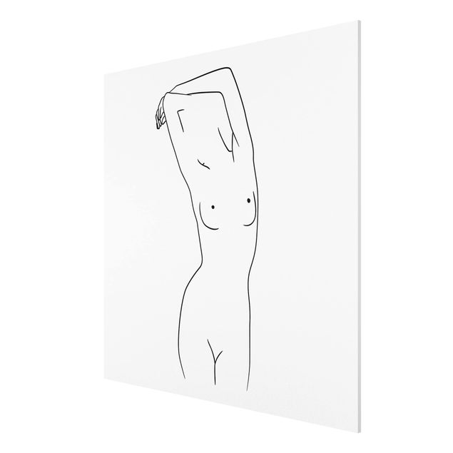 Obrazy nowoczesny Line Art Kobieta naga czarno-biały