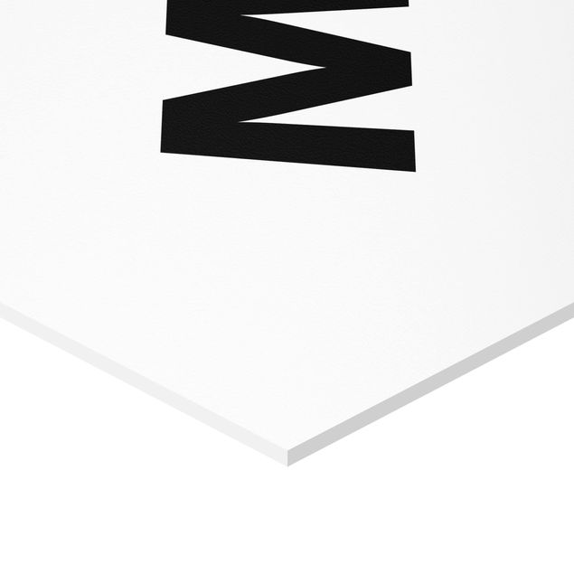 Obraz heksagonalny z Forex - Biała litera M