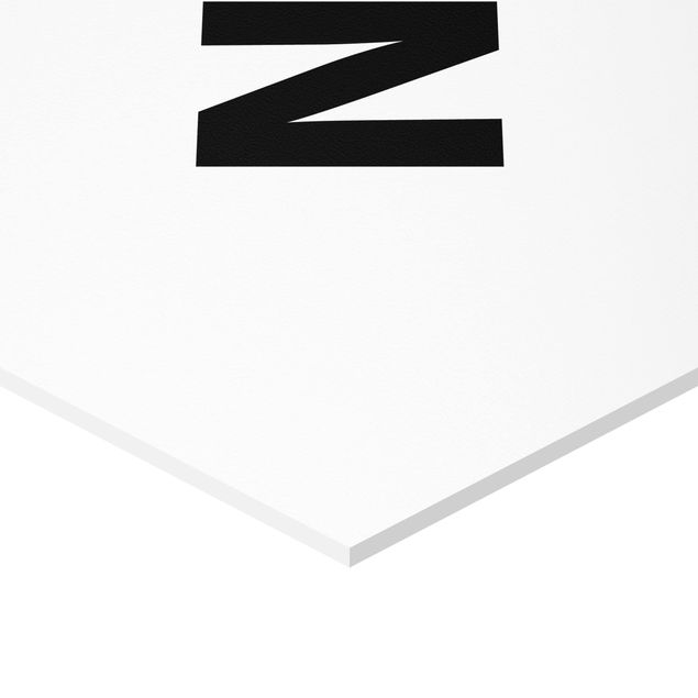 Obraz heksagonalny z Forex - Litera biała N