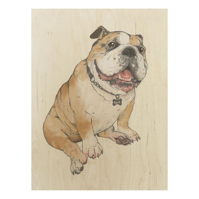 Obrazy na ścianę ilustracja pies buldog obraz
