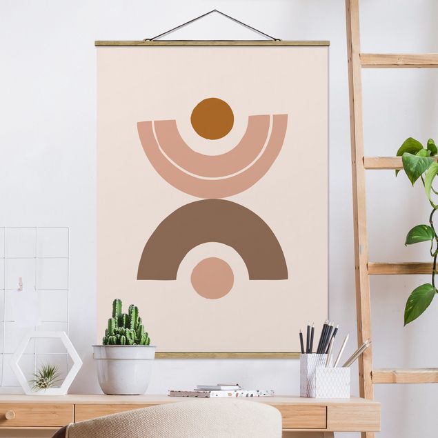 Dekoracja do kuchni Line Art Abstrakcyjne kształty pastelowe