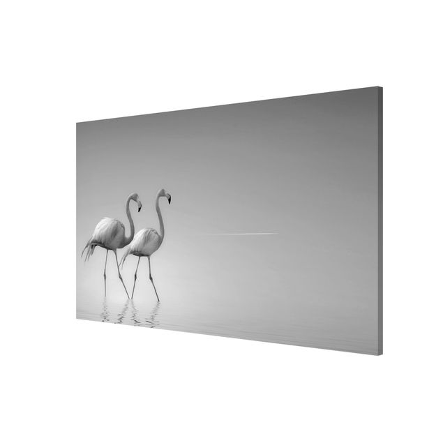 Nowoczesne obrazy Flamingo Love Czarno-biały