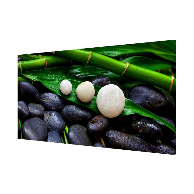 Obrazy nowoczesne Zielony bambus z kamieniami Zen