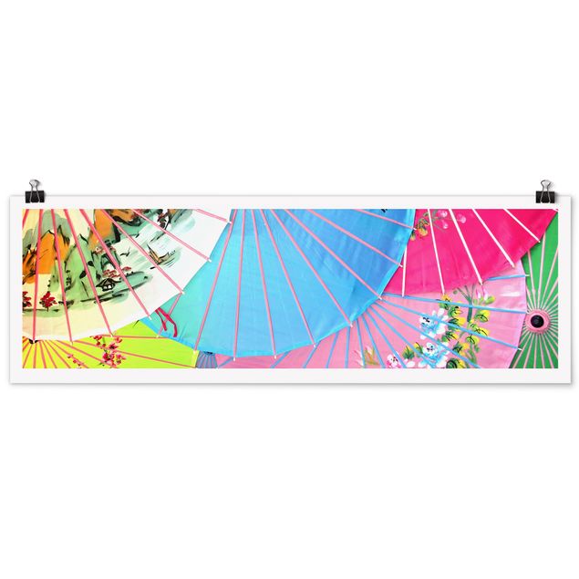 Obraz kolorowy Parasole chińskie