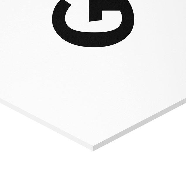 Obraz heksagonalny z Forex - Biała litera G