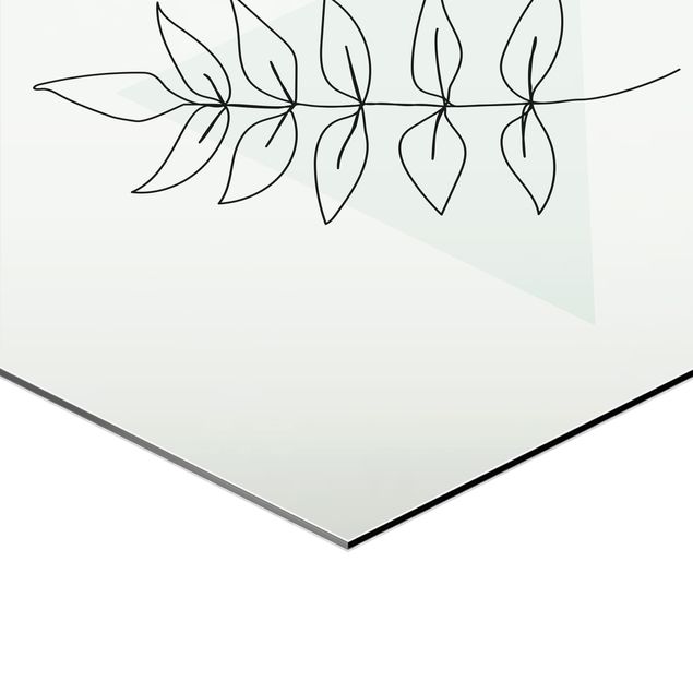 Obraz heksagonalny z Alu-Dibond 3-częściowy - Zestaw linii do geometrii granicznej