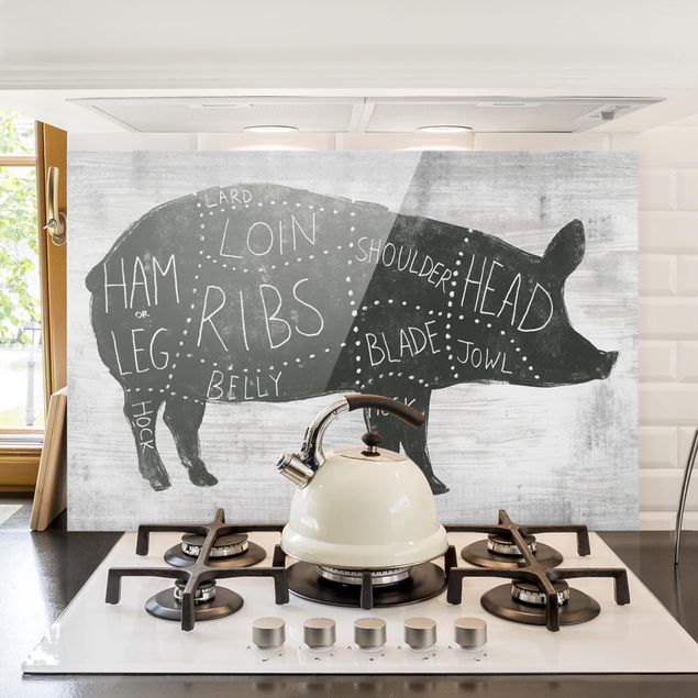 Dekoracja do kuchni Tablica ekspozycyjna rzeźnika - świnia