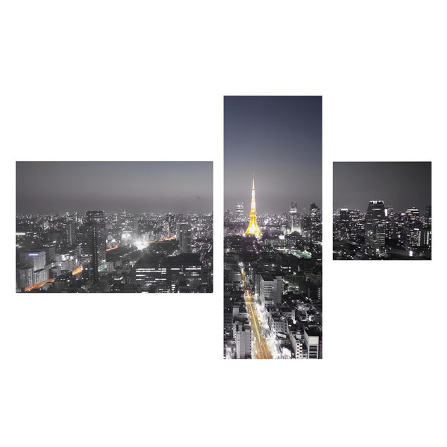 Obraz na płótnie 3-częściowy - Tokio