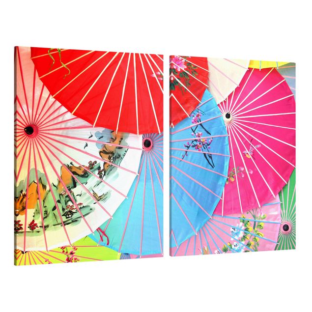 Kolorowe obrazy Parasole chińskie