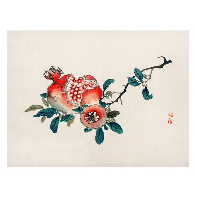 Dekoracja do kuchni Rysunki azjatyckie Vintage Pomegranate