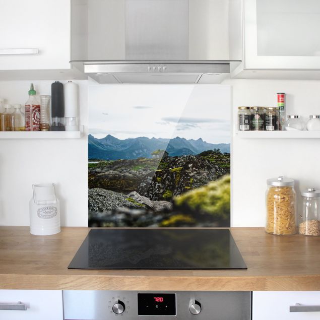 Panel szklany do kuchni Domek jednoosobowy w Norwegii