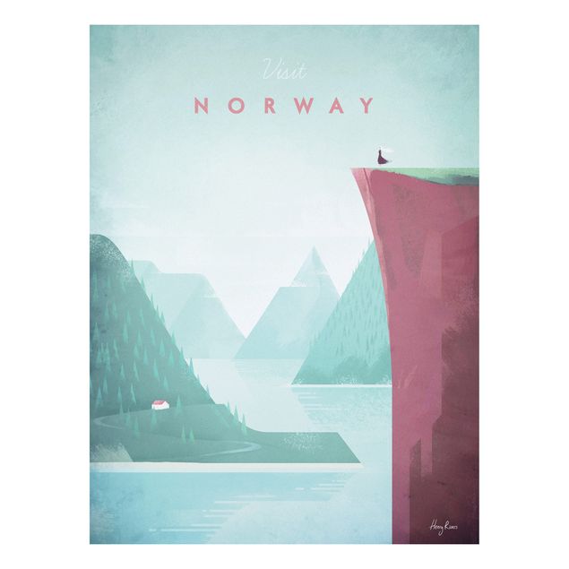 Obrazy do salonu Plakat podróżniczy - Norwegia