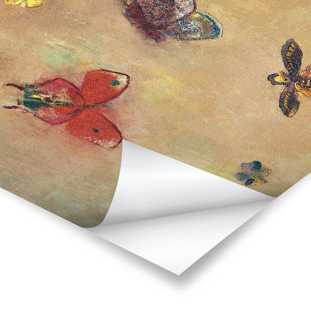 Plakat o zwierzętach Odilon Redon - Kolorowe motyle