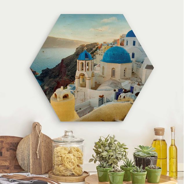 Dekoracja do kuchni Santorini