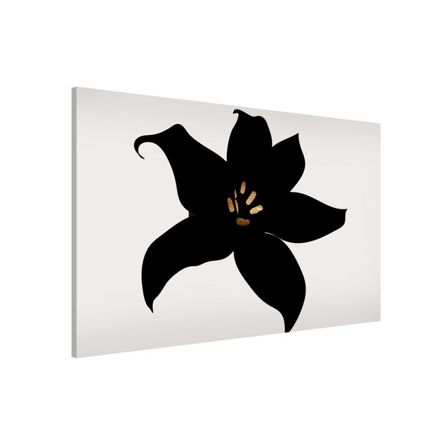 Orchidea obraz Graficzny świat roślin - Orchidea czarno-złota