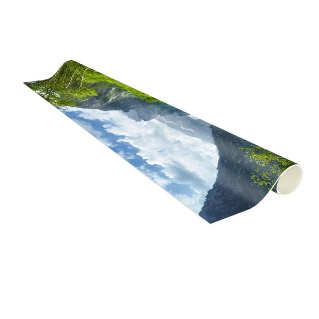 dywan nowoczesny Jezioro górskie z odbiciem