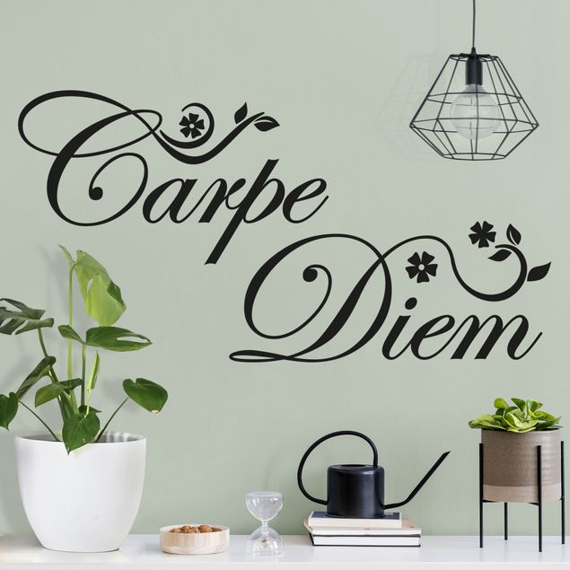 Naklejka na ścianę - Carpe Diem-Floral