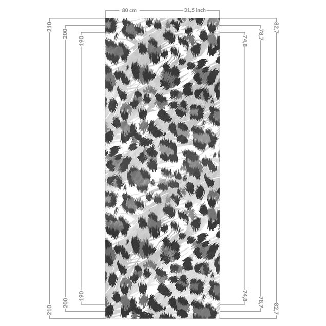 Tylna ścianka prysznicowa - Leopard Print With Watercolour Pattern In Grey