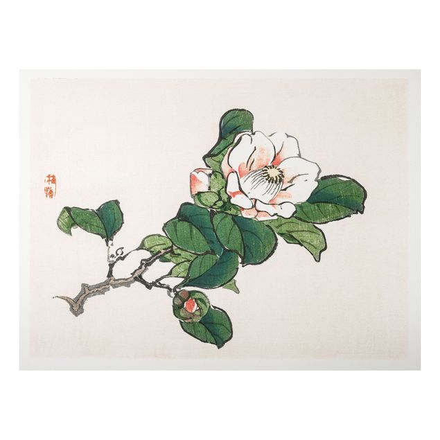 Nowoczesne obrazy do salonu Rysunki azjatyckie Vintage Kwiat jabłoni