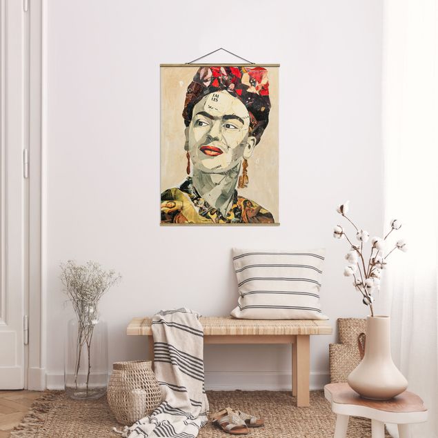 Nowoczesne obrazy do salonu Frida Kahlo - kolaż Nr 2