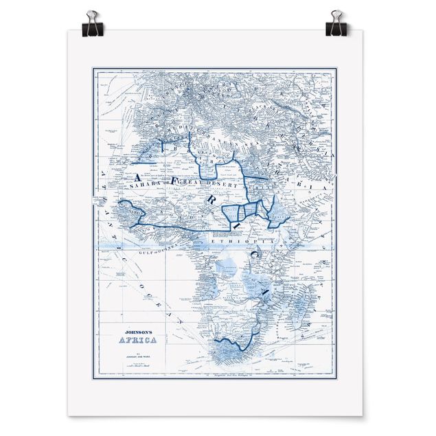 Afryka obrazy Odcienie niebieskiej karty - Afryka