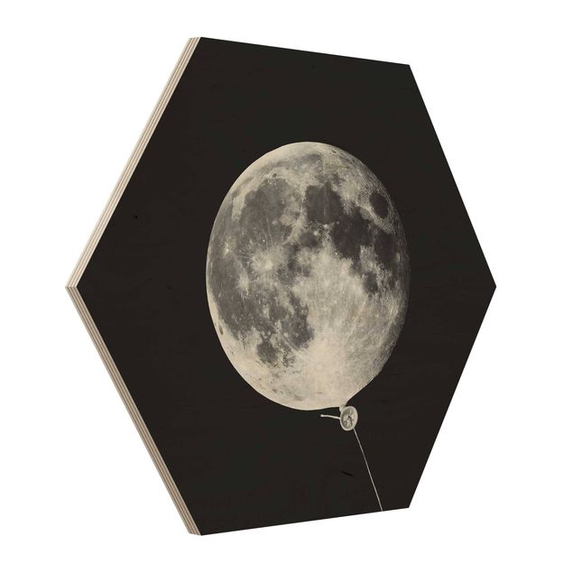 Obrazy na ścianę Balon z księżycem