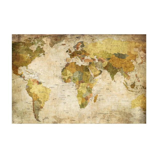 dywan z mapą świata Mapa świata